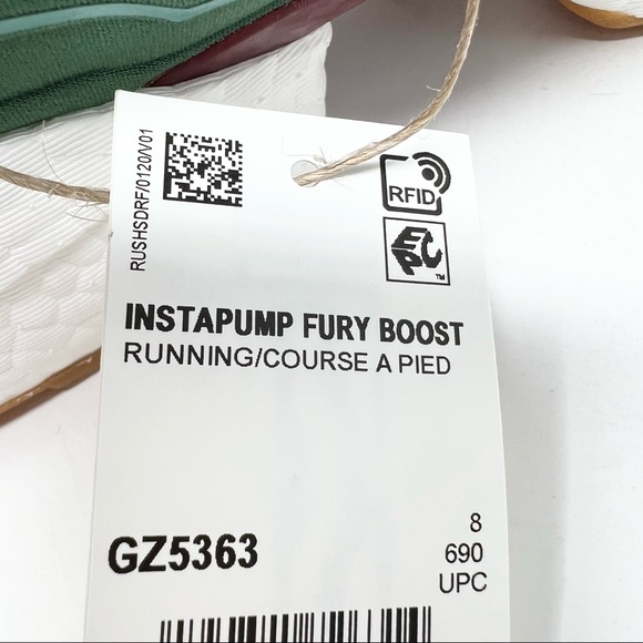 Reebok x adidas x BBC INSTAPUMP FURY BOOST GREEN Low Top Athletic Sneakers - Picture 11 of 15